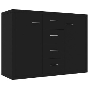 vidaXL Sideboard Schwarz 88x30x65 cm Holzwerkstoff 800685