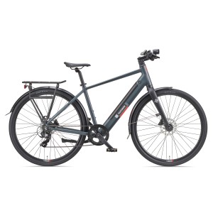 TELEFUNKEN UH210 E-Bike in Granitgrau: 28-Zoll Urban E-Bike mit Gepäckträger und Straßenzulassung.