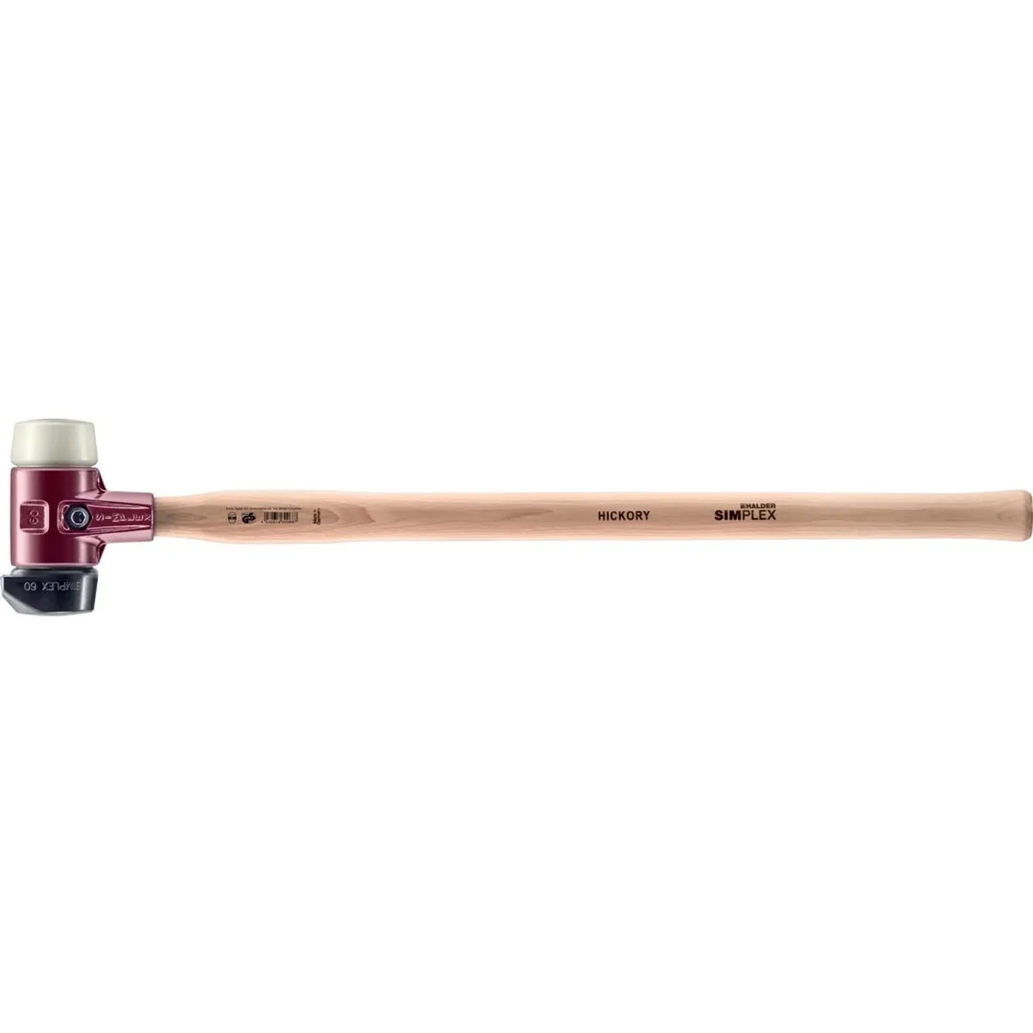 Halder Simplex Vorschlaghammer Ø 60 mm Gummi   Nylon mit Standfuß und Termpergussgehäuse