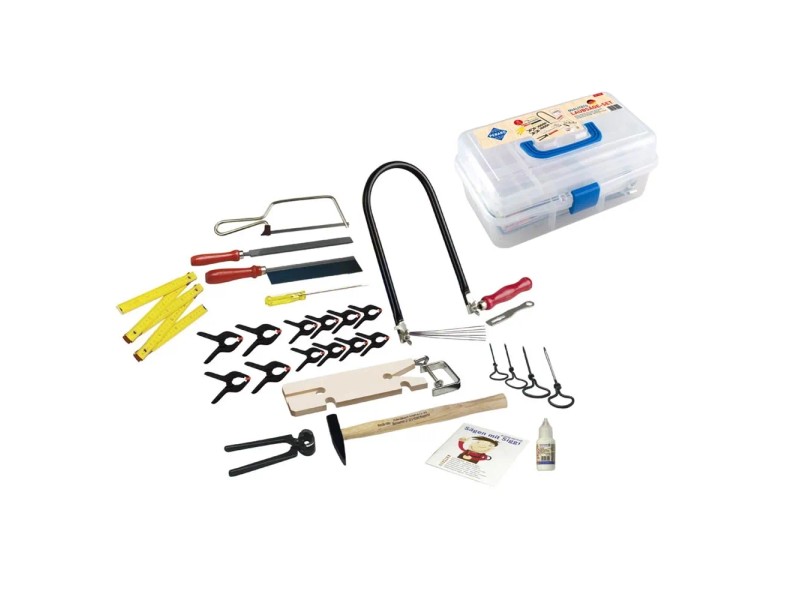 Pebaro Laubsäge-Set 21-teilig Im Kofferkarton – Inkl. Sägebogen, Werkzeug & Zubehör, Made In Germany