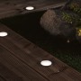 Paulmann Plug & Shine LED-Bodeneinbauleuchten auf Holzterrasse, RGBW, dimmbar.