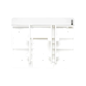 Sieper Spiegelschrank Alida, 68,3 cm, Weiß Hochglanz, mit drei Türen und Innenablagen.