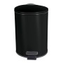 Mattschwarzer Spirella Kosmetikeimer Adelar, 5 Liter, mit Pedal und Soft-Close-Deckel.
