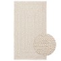 vidaXL Teppich ZIZUR Creme 60x110 cm Jute-Optik Indoor und Outdoor 4010358