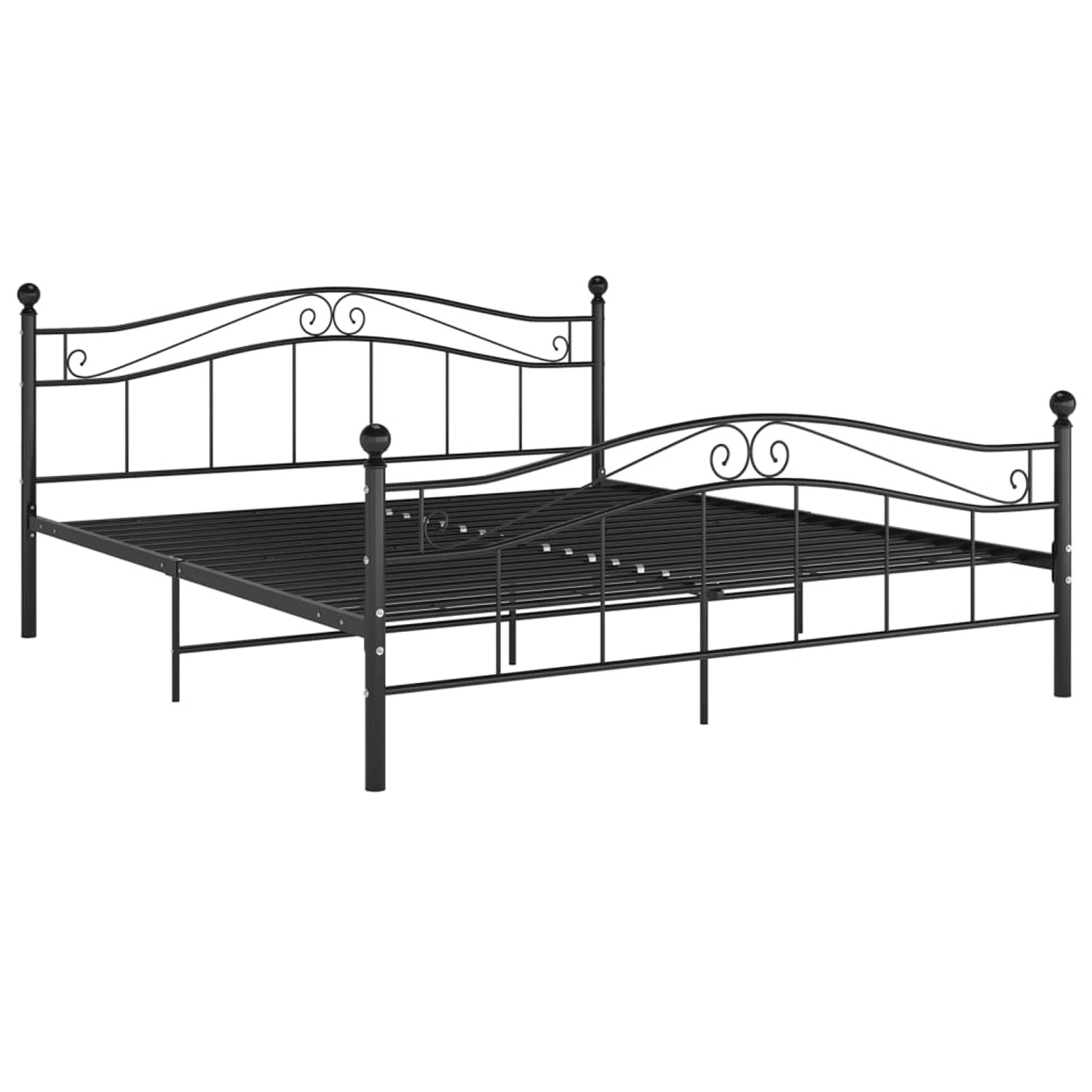 vidaXL Bett Schwarz Metall 180x200 cm Modell 11115684