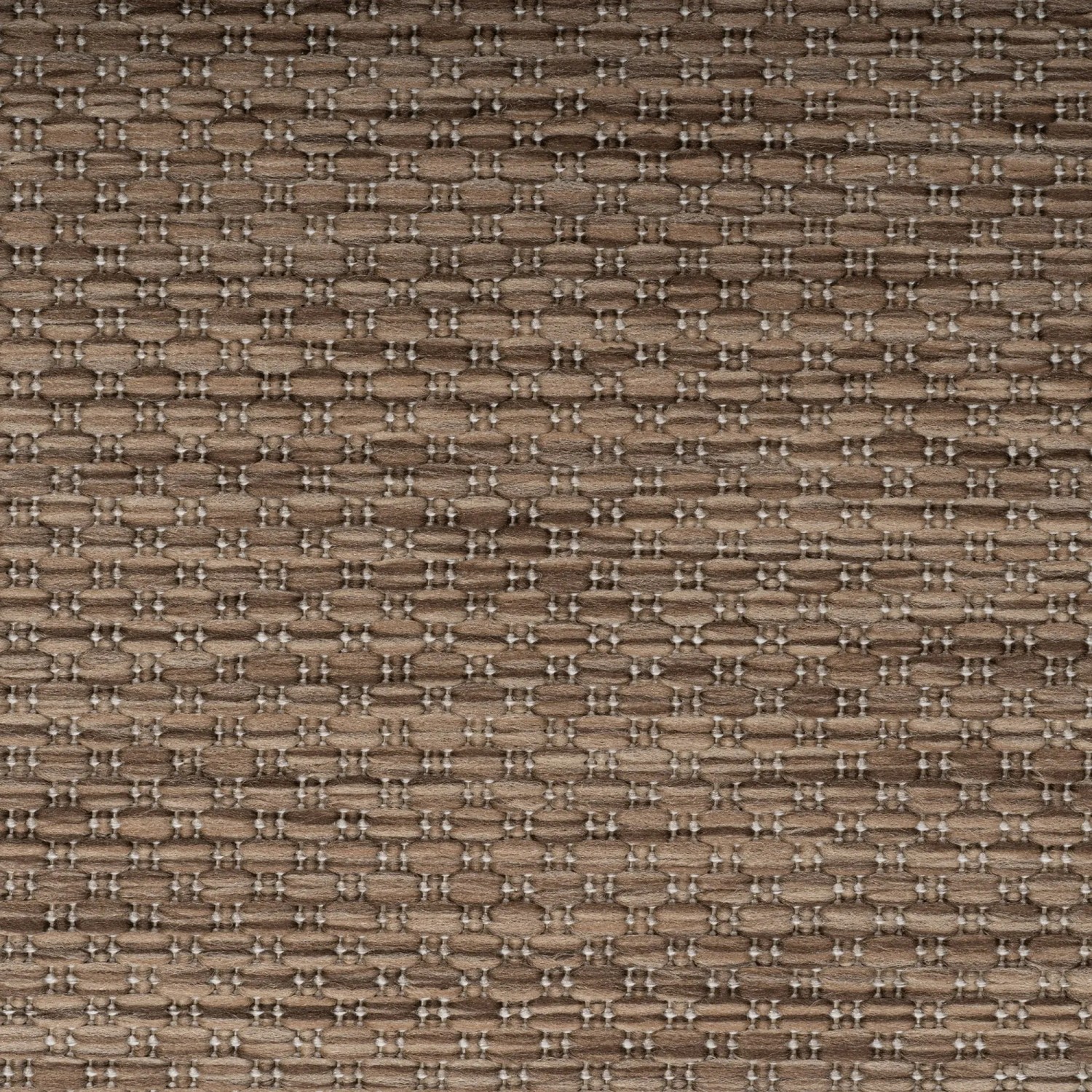 Detailaufnahme: Ayyildiz Outdoor-Teppich Relax 4311, braun, Sisaloptik, wetterfest, 200x200 cm.