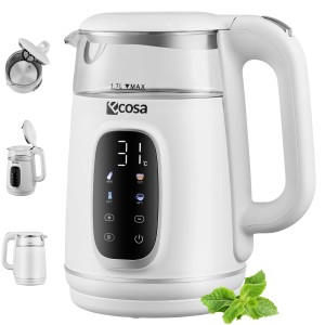 Ecosa Wasserkocher EO-698 mit digitaler Temperaturanzeige, 1,7 Liter Fassungsvermögen.