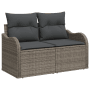 Graues 8-tlg. vidaXL Garten-Sofa-Set aus Poly Rattan mit verstellbarer Höhe. Gartenmöbel für Terrasse und Garten.