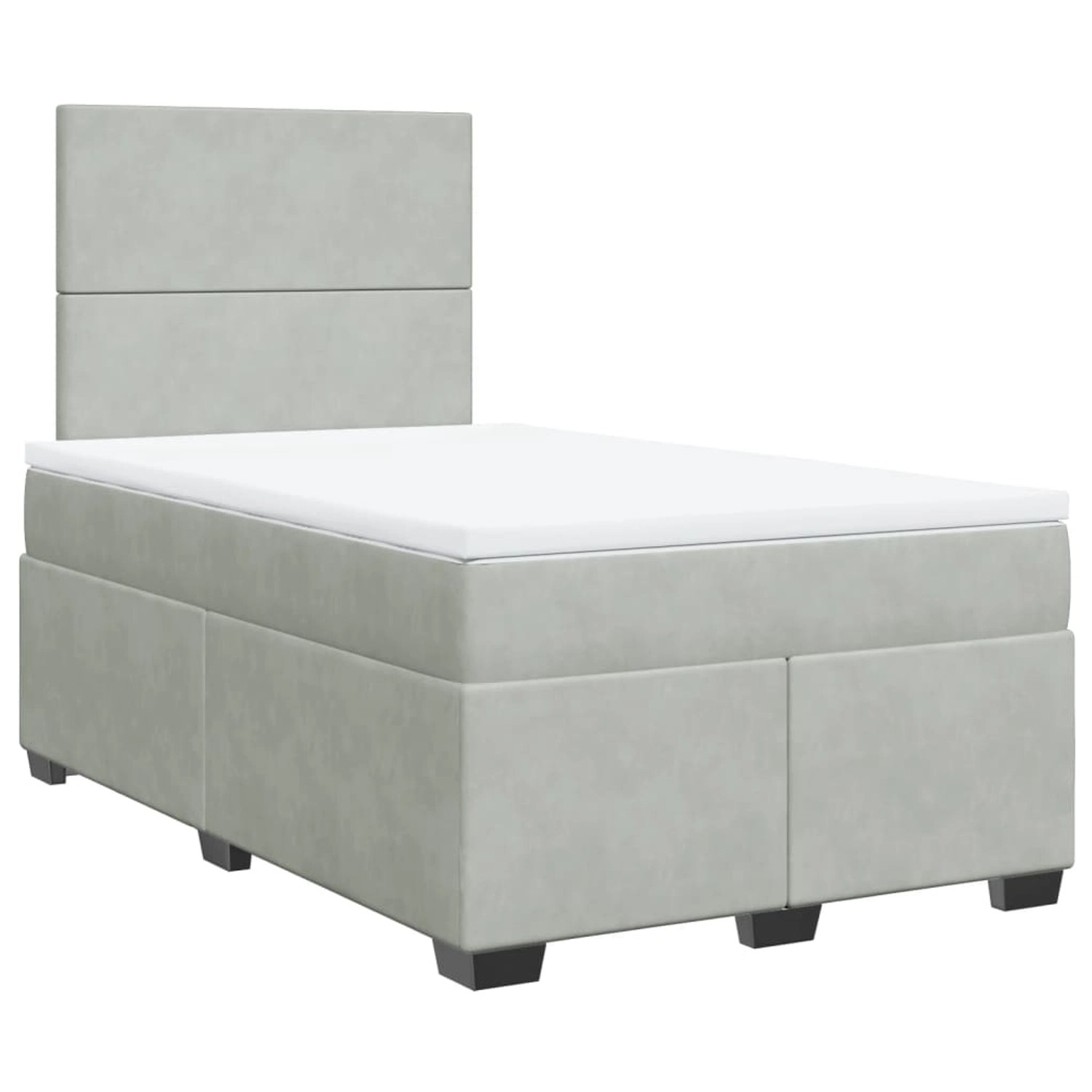 vidaXL Boxspringbett mit Matratze Hellgrau 120x190 cm Samt2107150 günstig online kaufen