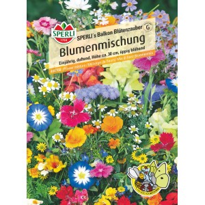 Samenpackung Sperli´s Balkon Blütenzauber Blumenmischung mit farbenprächtigen, duftenden Sommerblumen.