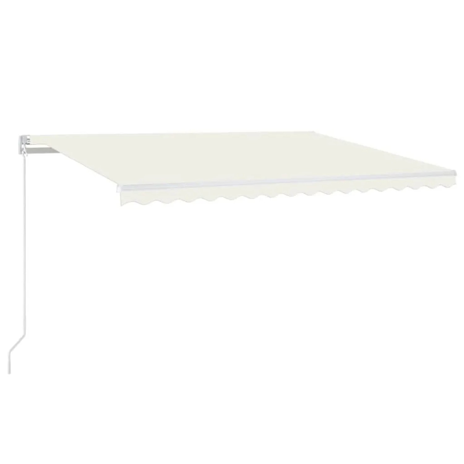 vidaXL Markise Manuell Einziehbar mit LED 400x350 cm Creme 3068982
