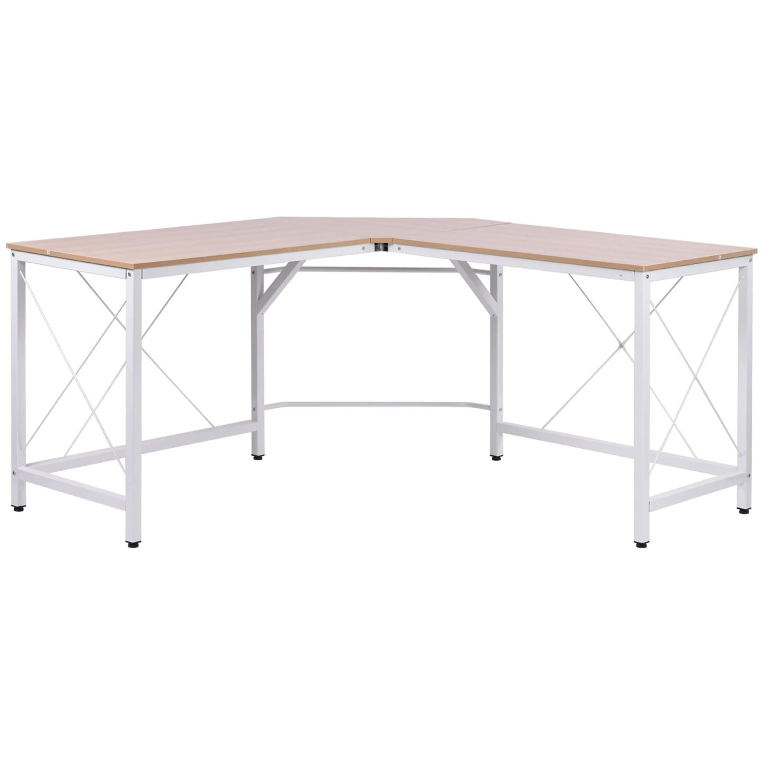 HOMCOM Computertisch L-Form Eckschreibtisch MDF 150 x 150 x 76 cm
