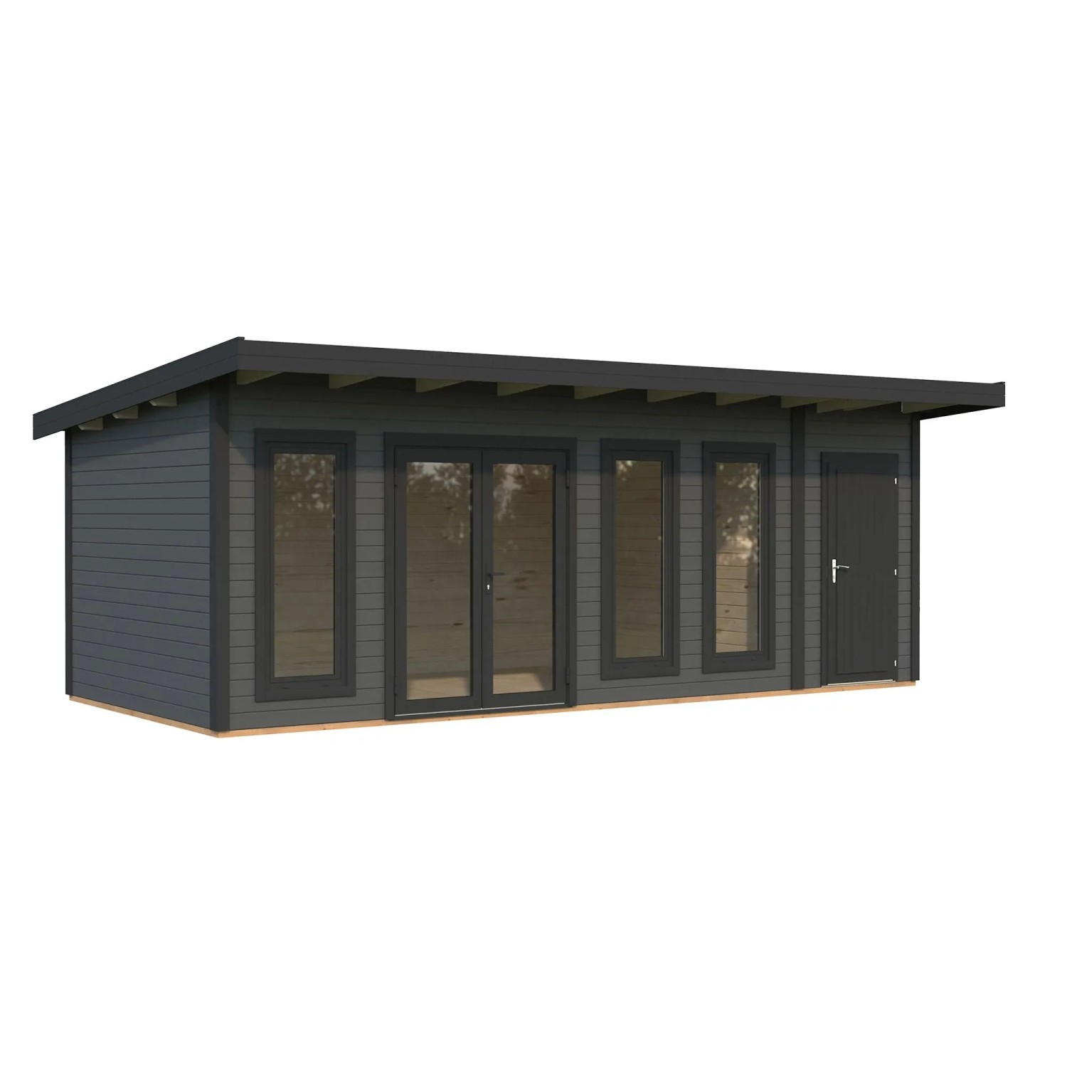 Palmako Holz-Gartenhaus Aurelia Pultdach Lackiert 670 cm x 300 cm 19,2 m²