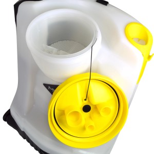 Mesto Rückenspritze 3552, 12 l, mit gelbem Deckel und Einfüllsieb. Ideal für Garten und Forst.