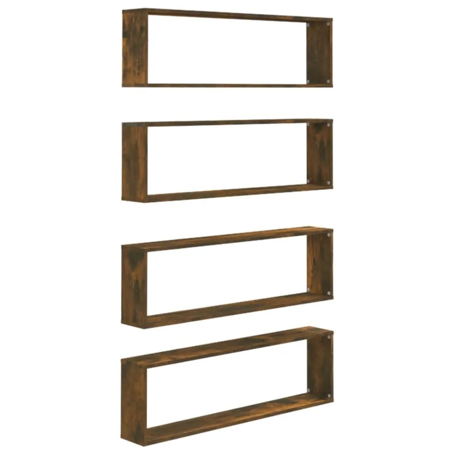 vidaXL Wandregale 4 Stk Räuchereiche 100x15x30 cm Holzwerkstoff 815907