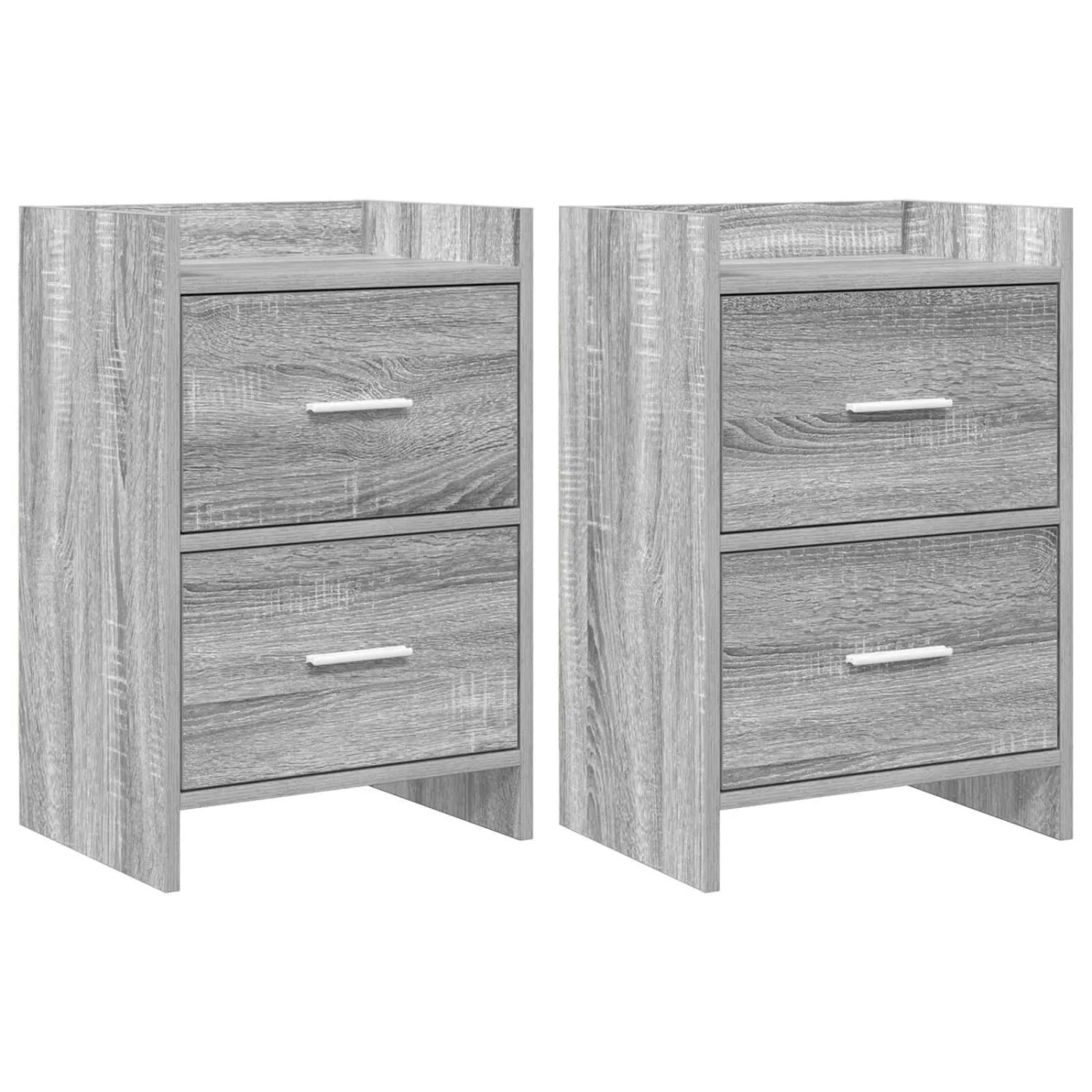 vidaXL Nachttische 2 Stk Grau Sonoma 40 x 30 x 60 cm Holzwerkstoff 8010974
