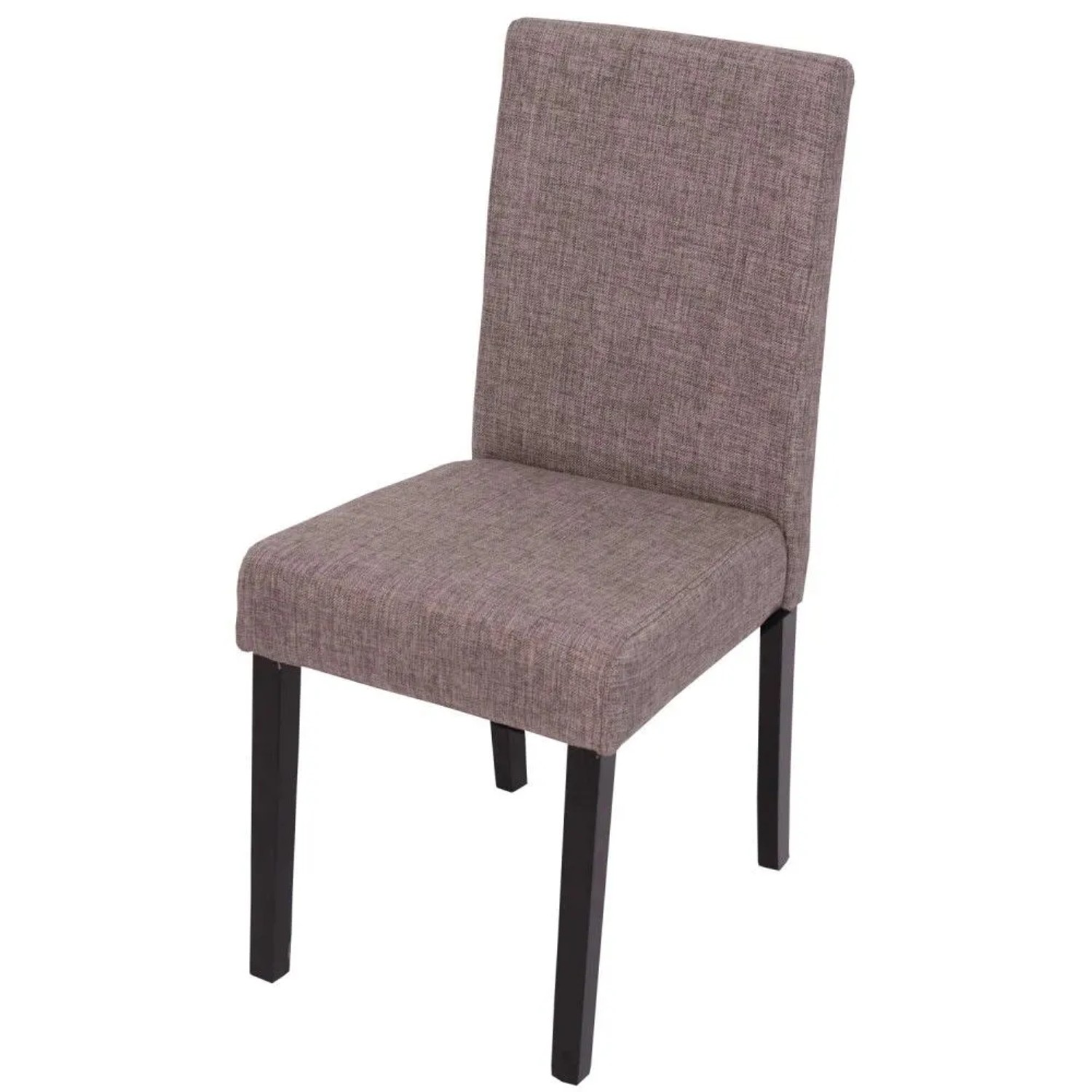 MCW Esszimmerstuhl Littau 2er-Set Textil Grau Dunkle Beine