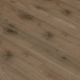 Dunkler Laminatboden Comfort Walnuss Tobacco mit Holzstruktur und Maserung.