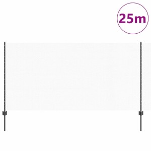 vidaXL Zaun mit Pfosten Grau 1,2 x 25 m Stahl 3336861