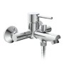Schütte Wannenarmatur Laurana Chrom, elegante Badarmatur für die Wanne mit Brauseanschluss.