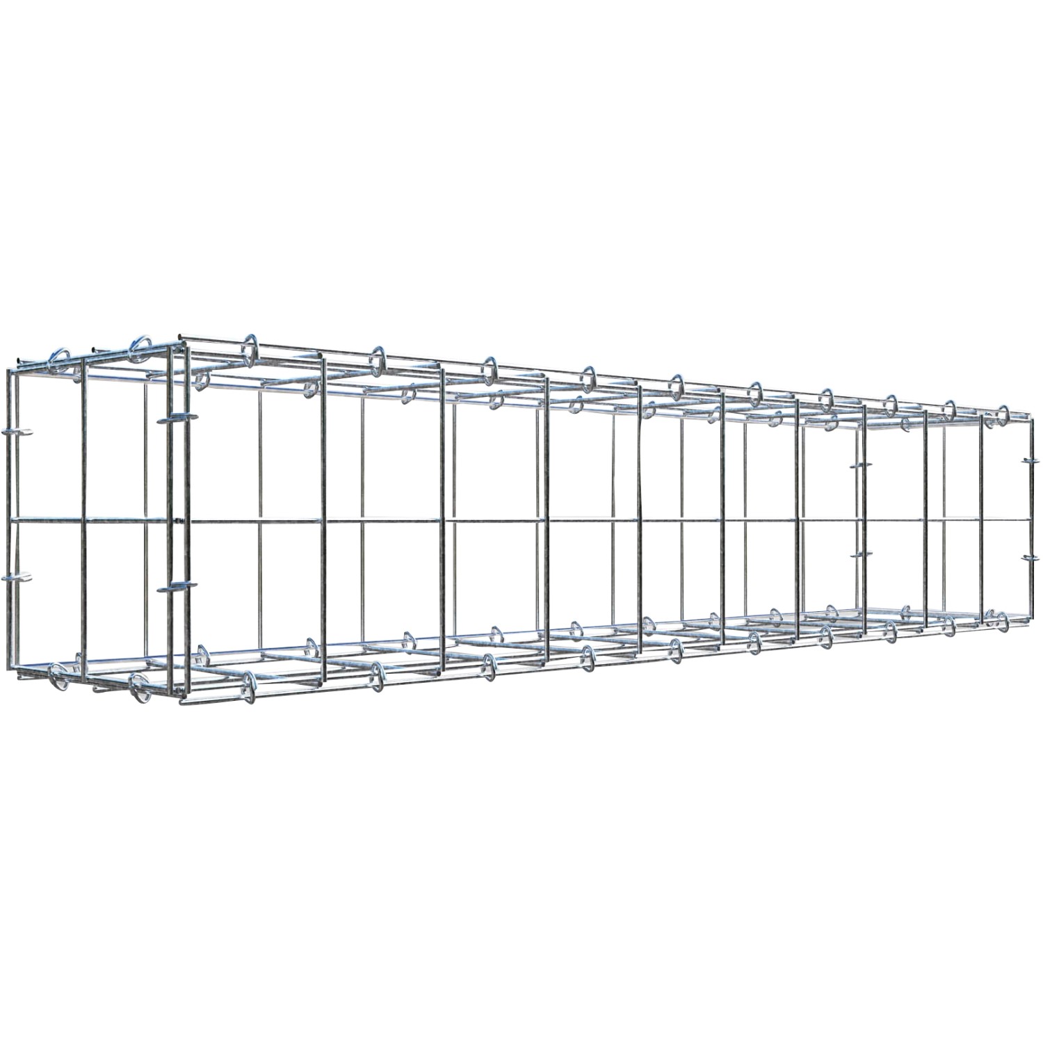 Gabiona C-Ring-Gabione 20 x 100 x 20 cm Maschenw 10 x 10 cm