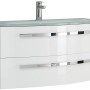 Pelipal Waschtisch Serie 4005, 92 cm, Polarweiß, mit Softclose und zwei Schubladen.