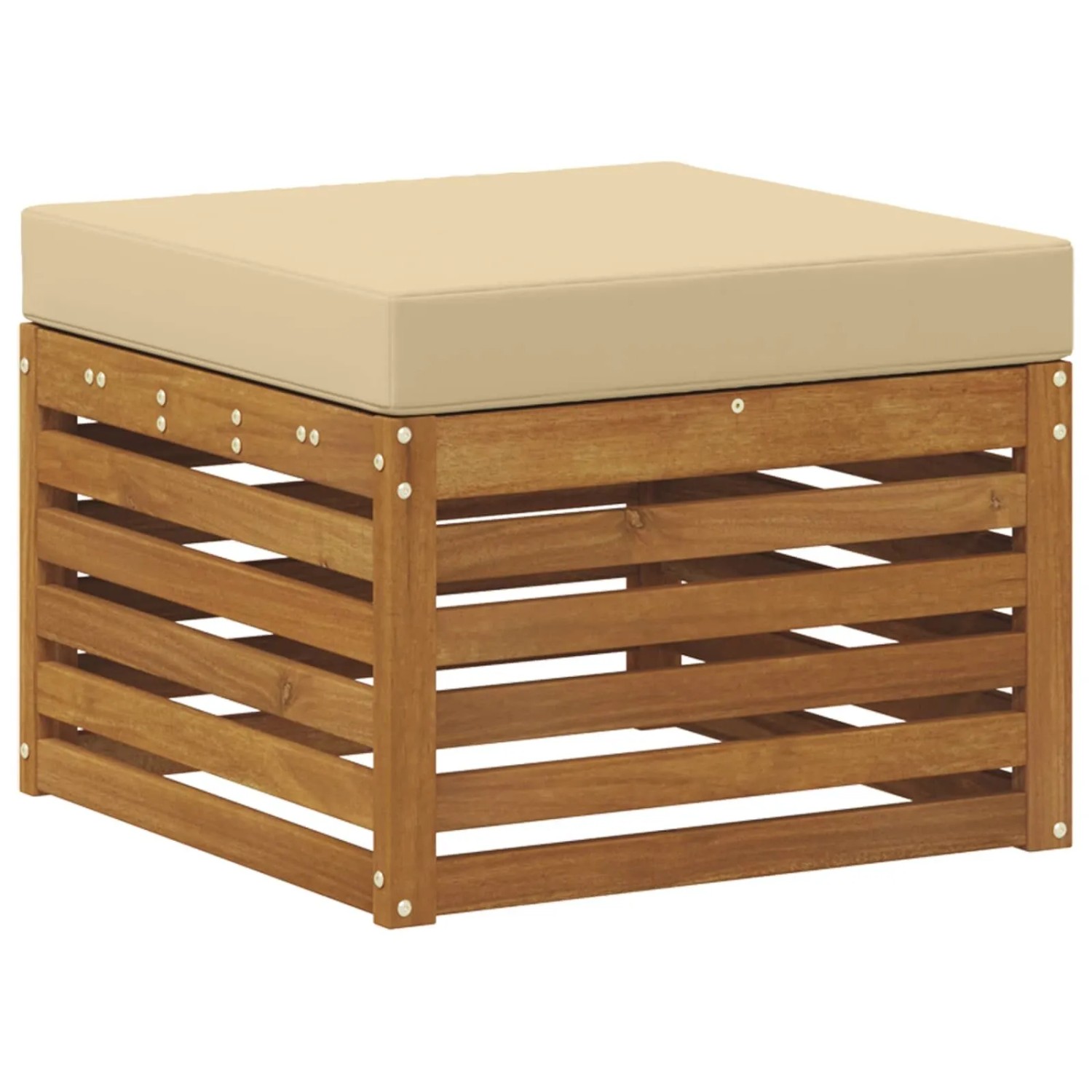 vidaXL Outdoor-Fußhocker Massivholz Akazie Natur 900488