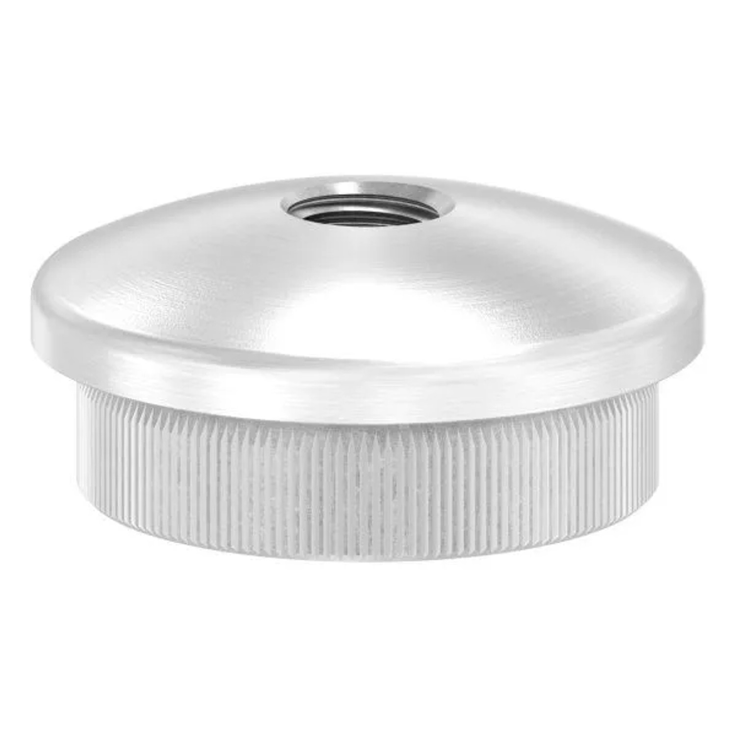 FeNau Einsteckkappe Edelstahl V2A Für Rohr Ø 33,7 X 2,5 mm M8 Gewinde Gewölbt