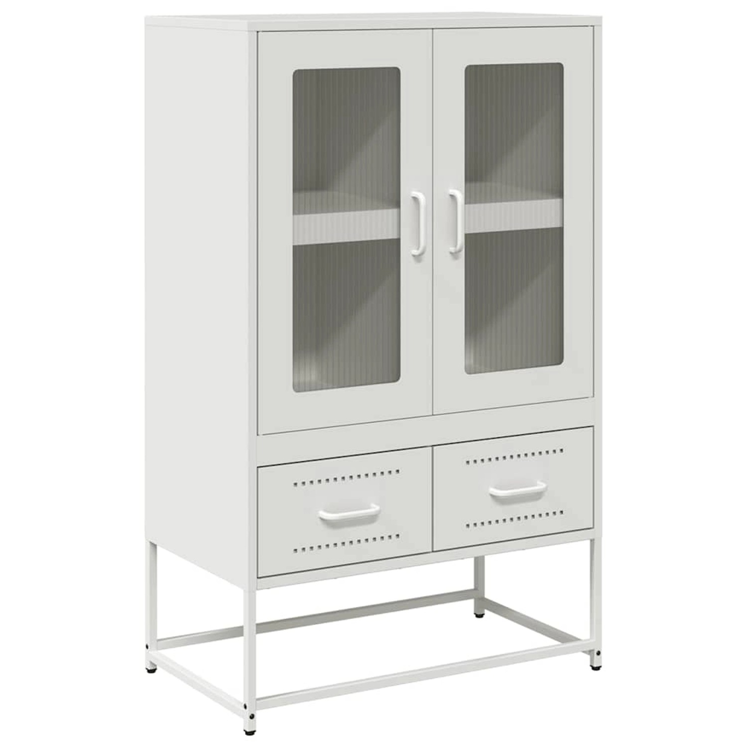 vidaXL Highboard Weiß 68x39x111,5 cm Stahl 853367 günstig online kaufen