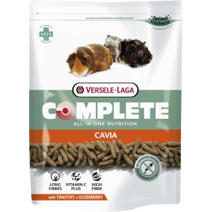 Versele-Laga Meerschweinchenfutter Complete Cavia, 500g Packung mit Meerschweinchen Abbildung.
