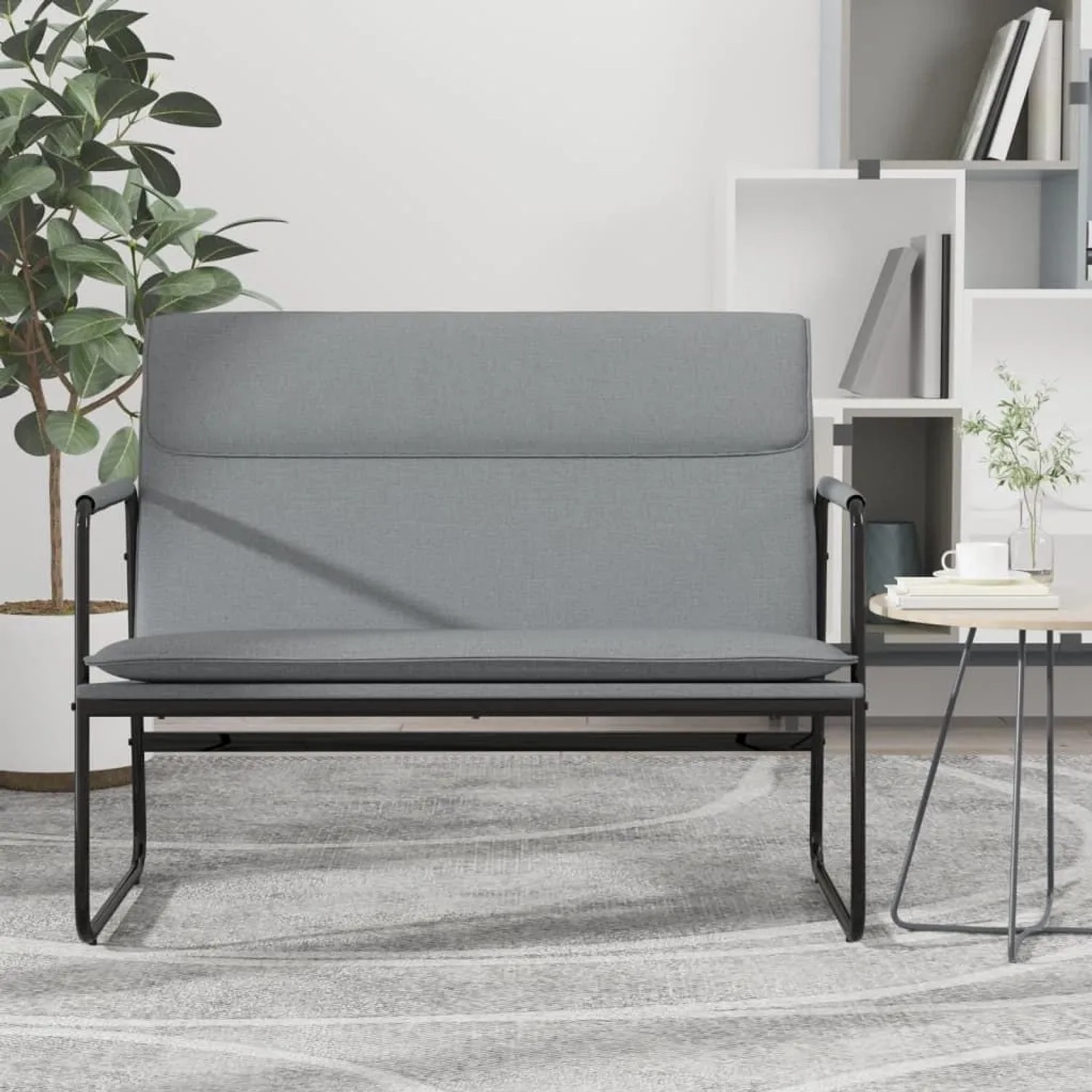 vidaXL Sitzbank Hellgrau 100x64x80 cm Stoff 351351_2