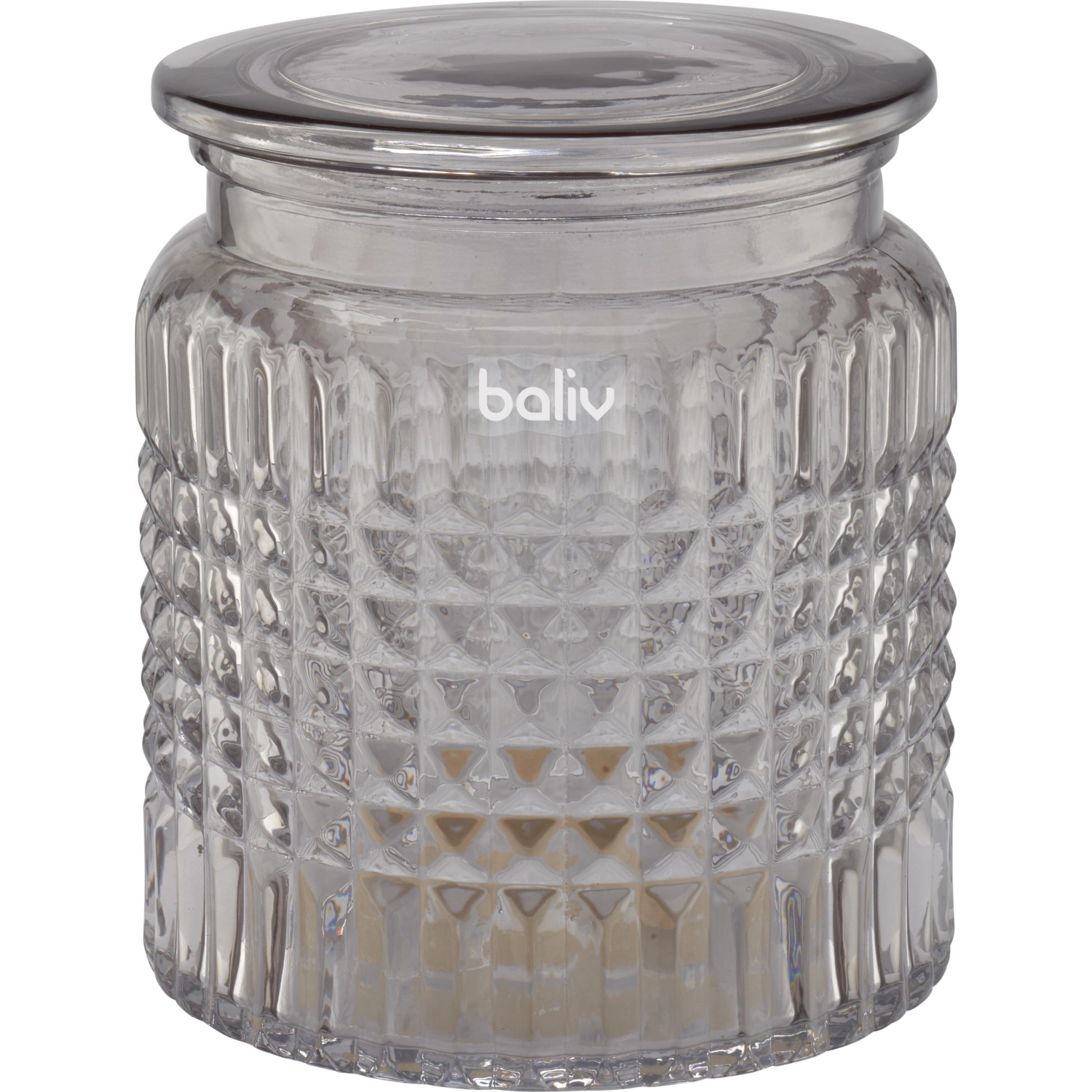 baliv Kosmetikdose mit Deckel Retro Futures Glas Grau