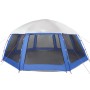 vidaXL Poolzelt mit Abnehmbarem Überzelt Netzwänden Azurblau 612x612cm 4100637_5