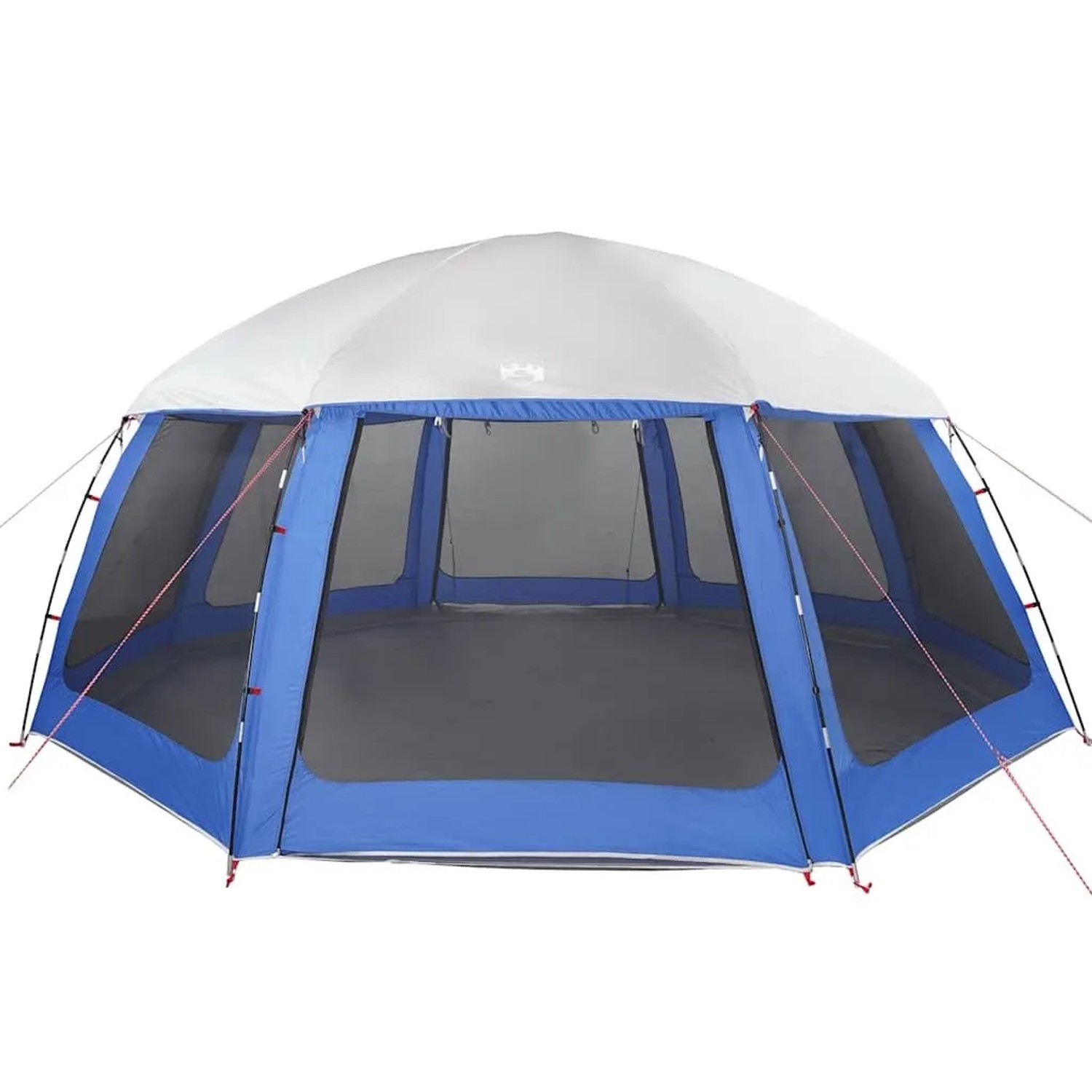 vidaXL Poolzelt mit Abnehmbarem Überzelt Netzwänden Azurblau 612x612cm 4100637_5