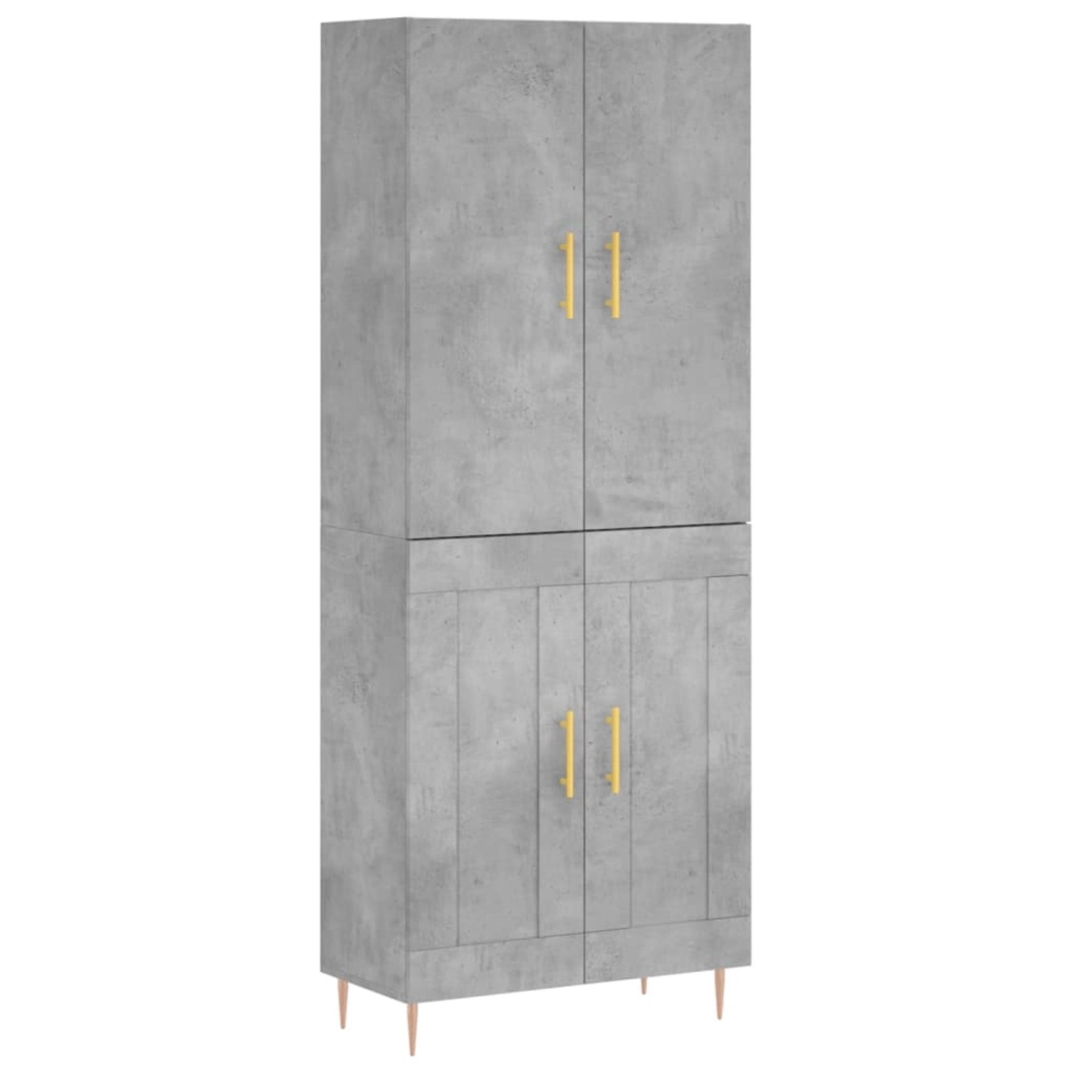 vidaXL Highboard Betongrau 69,5x34x180 cm Holzwerkstoff 3195783 günstig online kaufen