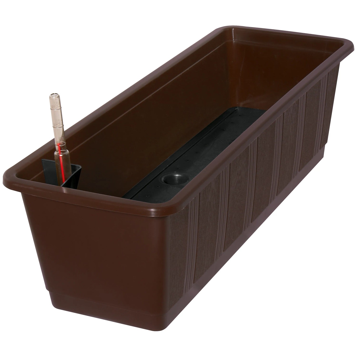 Blumenkasten Aqua Green Plus – Inkl. Bewässerung & Wasserstandsanzeiger, Farbe: Taupe, Länge: 60 Cm