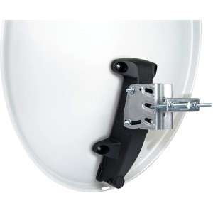 Schwaiger SAT8140HD Satellitenanlage, weiße Antenne mit Montageelementen.