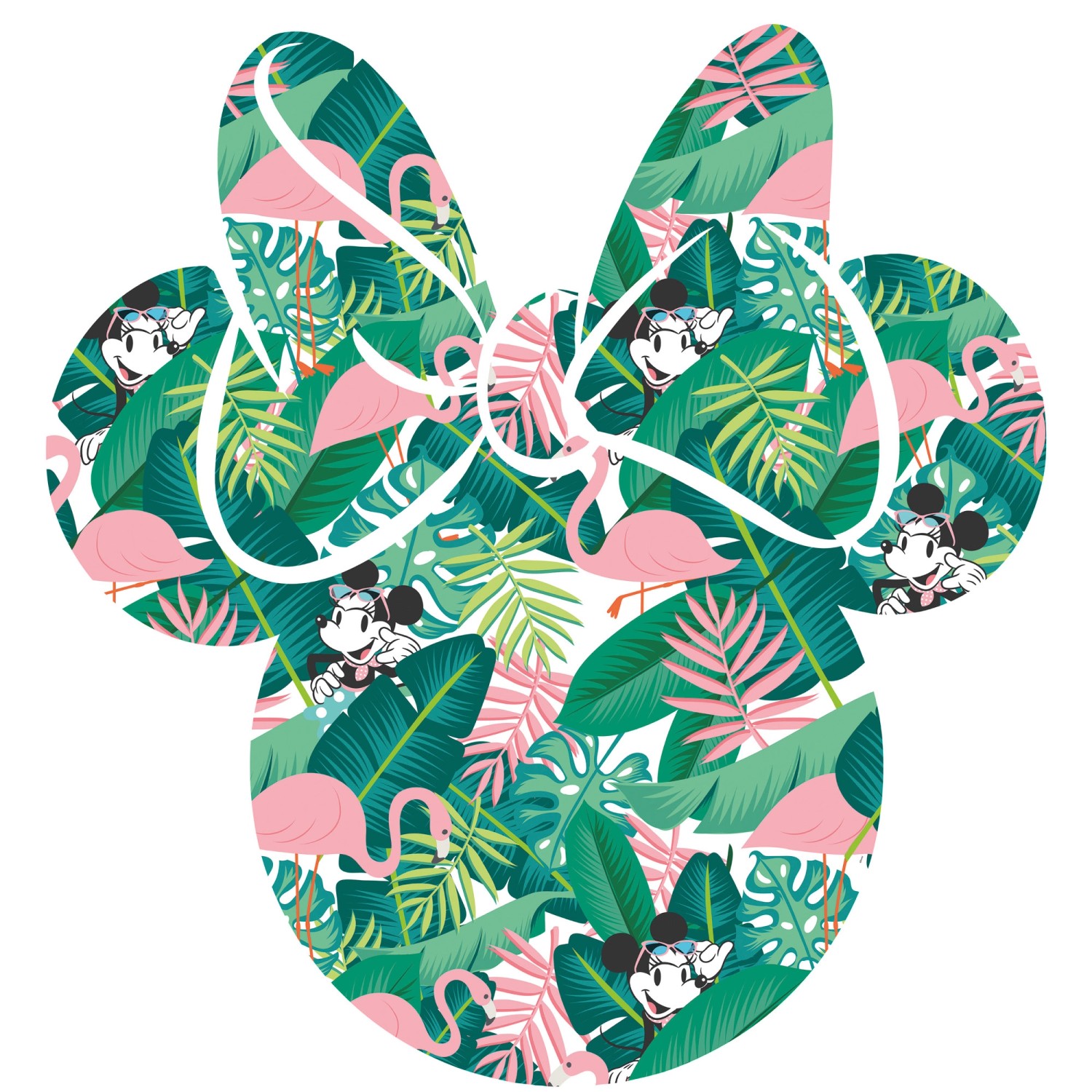 Komar Vliestapete »Vlies selbstklebend - Minnie Head Tropical - Größe 125 x günstig online kaufen