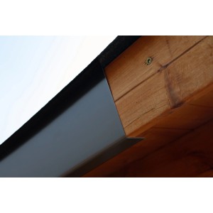 Anthrazitfarbenes HG 26 L-Profil aus Aluminium, 50x137 mm, für Dachbleche.