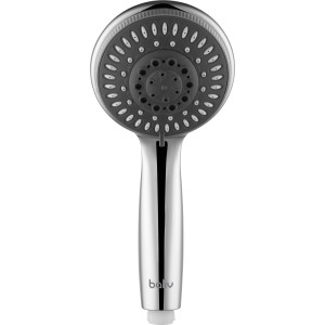 baliv Handbrause HBR-100.230, verchromt/anthrazit, mit 5 Strahlarten und Antikalk-Noppen.