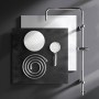 AM.PM Duschsystem Hit, chromfarbenes Regendusche-Set mit Duschsäule, Hand- und Kopfbrause.