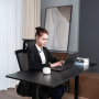 HOMAVO Elektrisch Höhenverstellbarer Schreibtisch 140x60cm mit Memory Funktion Anti Kollisions System Sitzerinnerung Schwarz_10