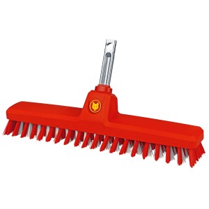 Wolf-Garten Schrubber multi-star mit roten Borsten für Kombisysteme.