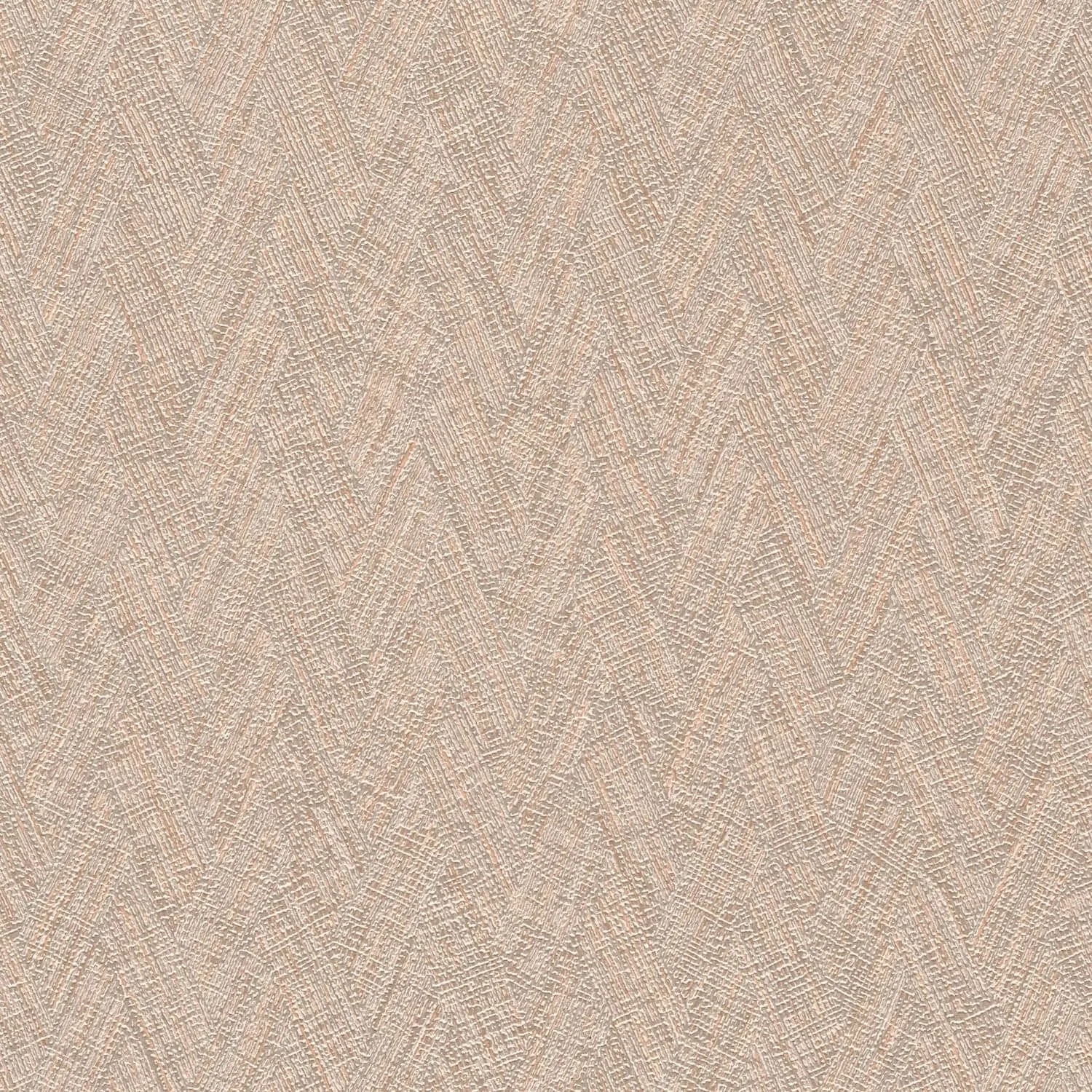 PROFHOME 790921-GU Struktur Tapete Gestreiftes Muster Braun Creme Orange 0,53 m x 10,05 m 5,33 m2