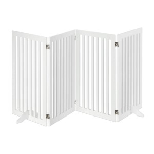 Relaxdays Absperrgitter MDF Weiß Verstellbar 91,5 cm x 204,5 cm 14,3 kg