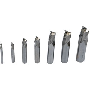 Rotwerk HSS Schaftfräser-Set, 7-teilig, Größen von 4 bis 16 mm, Zubehör für Fräsen.