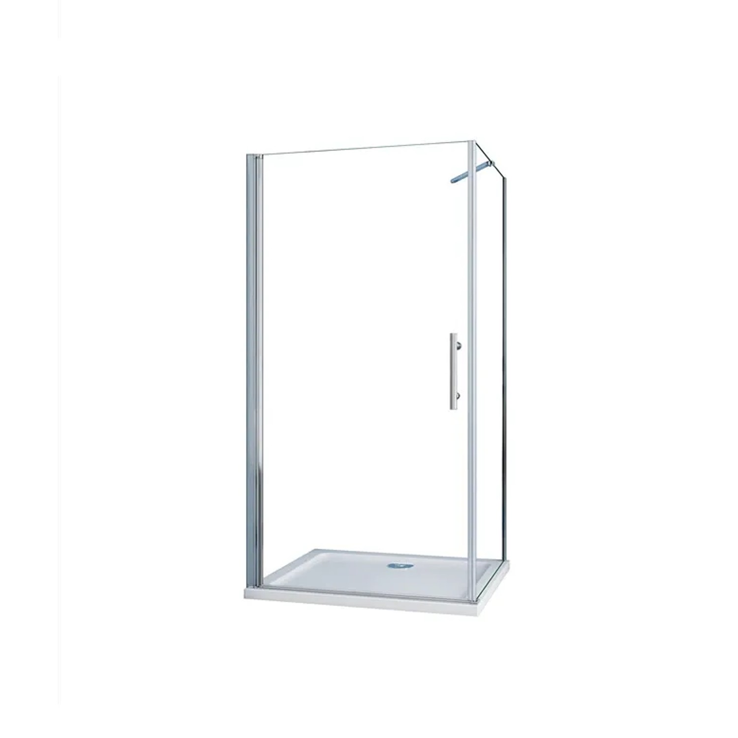 Duschparadies Duschkabine Eckeinstieg 70 x 90 cm Höhe 185cm Pendeltür Schwingtür 6mm NANO Glas Eckdusche Duschtür x Seitenwand