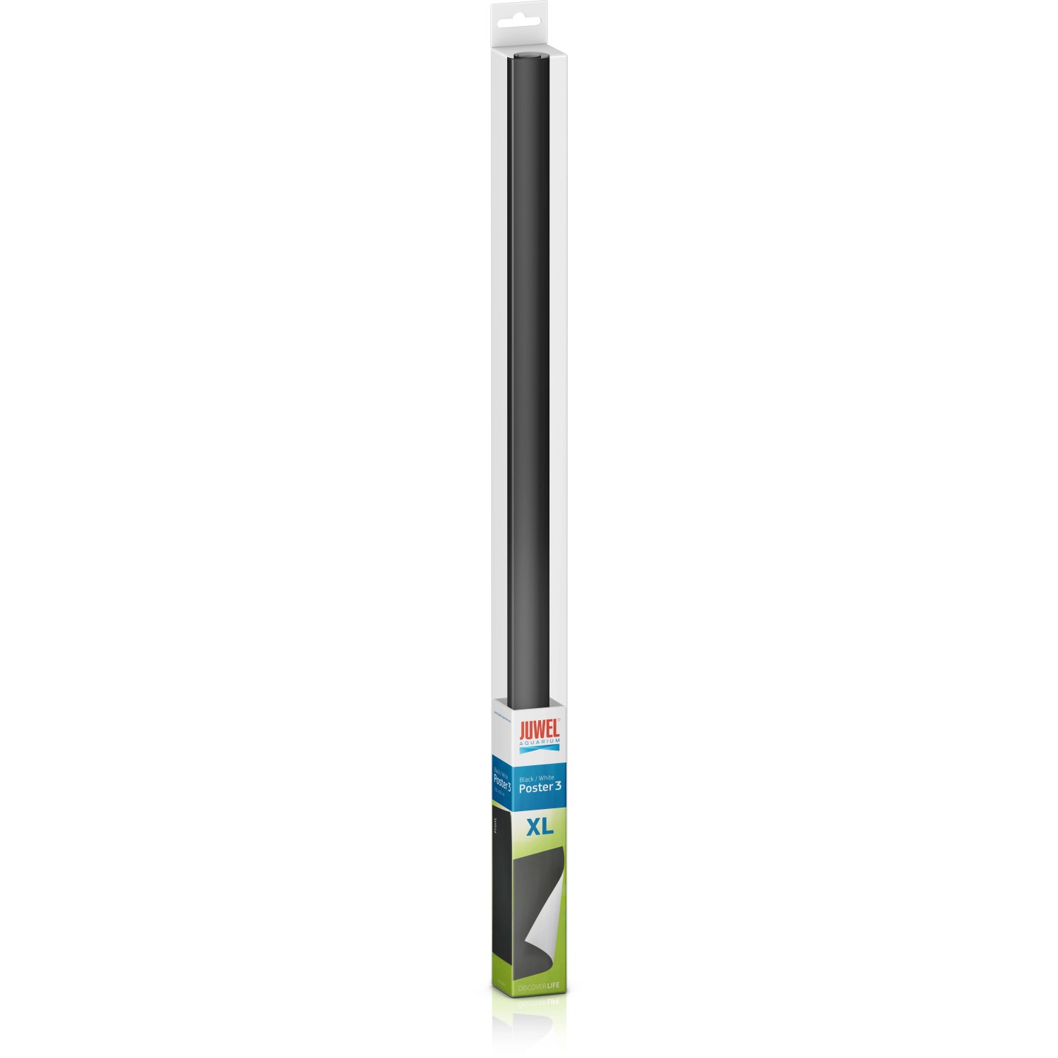 Juwel Poster 3 XL Aquariumrückwand, schwarz-weiß, gerollt in Verpackung.