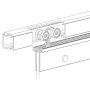 inova Glasschiebetür Klar 10 Felder 880 x 2035 mm Komplettset in Schwarz mit Stabgriff inkl. 2Seitiger Softclose_4