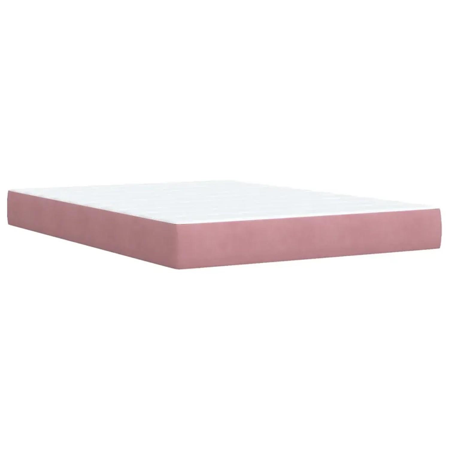 Rosa vidaXL Boxspringbett mit Matratze, 140x190 cm, Samtbezug.